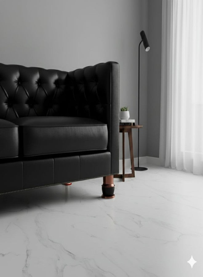 JAGGER JAG411 [4 بوصة] أرجل دعم أثاث من الفولاذ المقاوم للصدأ للأرائك والأسرة والخزائن والطاولات | أرجل دعم خزائن قوية ومتينة من الفولاذ المقاوم للصدأ | سهلة التركيب، تدوم طويلاً (2، ذهبي وردي/أسود) - Image 5